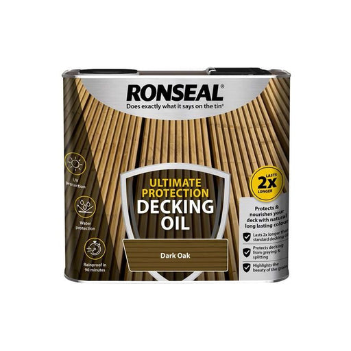 Ronseal Ultimate Protection Decking Oil Dark Oak 5 litre Ronseal - Dynamic Drive