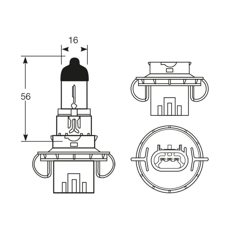 1x Ring H13 (9008) 12v 55w Halogen Headlamp Headlight Bulb - R9008 Ring Automotive - Dynamic Drive