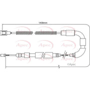 Apec Handbrake Cable Right Rear CAB1535