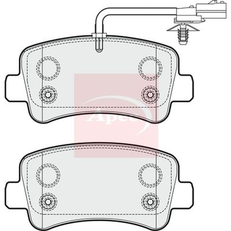 Apec Rear Brake Pad Set fits Ineos Grenadier Closed Off-Road 2022 on 3.0