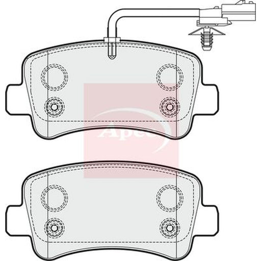 Apec Rear Brake Pad Set fits Ineos Grenadier Closed Off-Road 2022 on 3.0