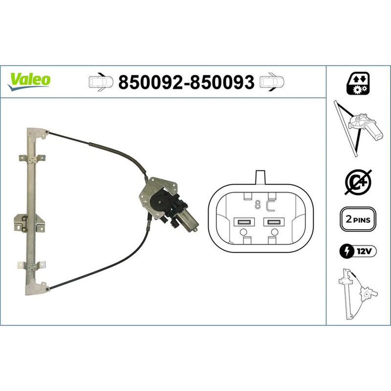 Valeo Electric Window Regulator Lifter Left Front 850092