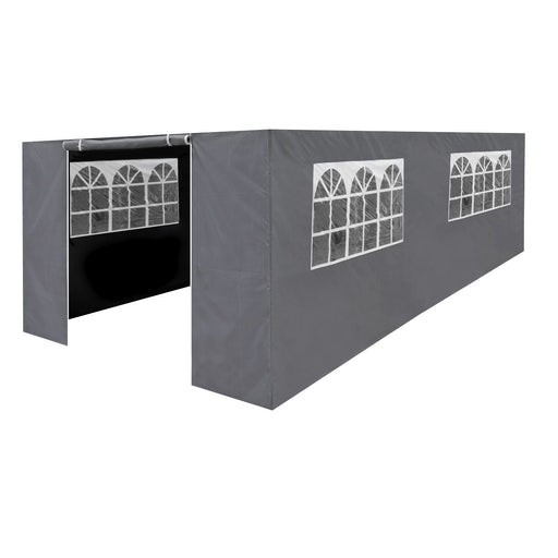 Dellonda Side Walls/Doors/Windows for Gazebo/Marquee Fits 3 x 6m Models - Grey Dellonda - Dynamic Drive