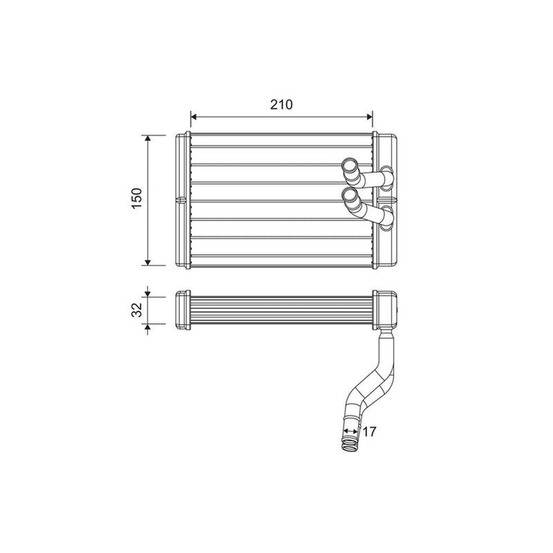 Valeo Heater Matrix Core Heat Exchanger 811637