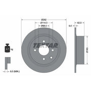 Textar 2 x Solid Rear Brake Discs 92234303-x2
