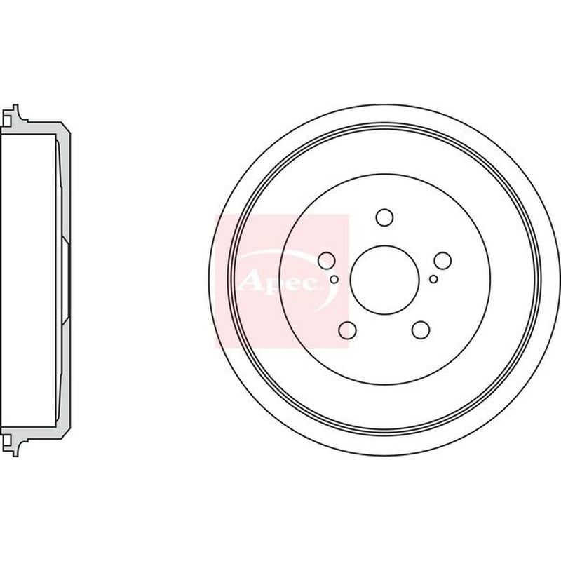 Apec Brake Drum Assembly Rear fits Suzuki Jimny Closed Off-Road Vehicle