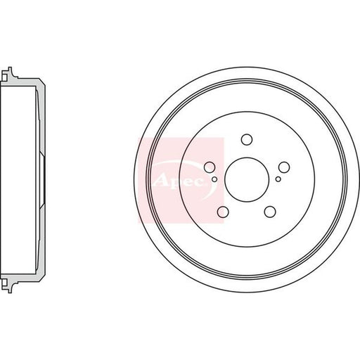 Apec Brake Drum Assembly Rear fits Suzuki Jimny Closed Off-Road Vehicle
