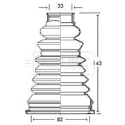 Borg & Beck Drive Shaft Bellow Kit Wheel Side Polychloroprene ( BCB2163R