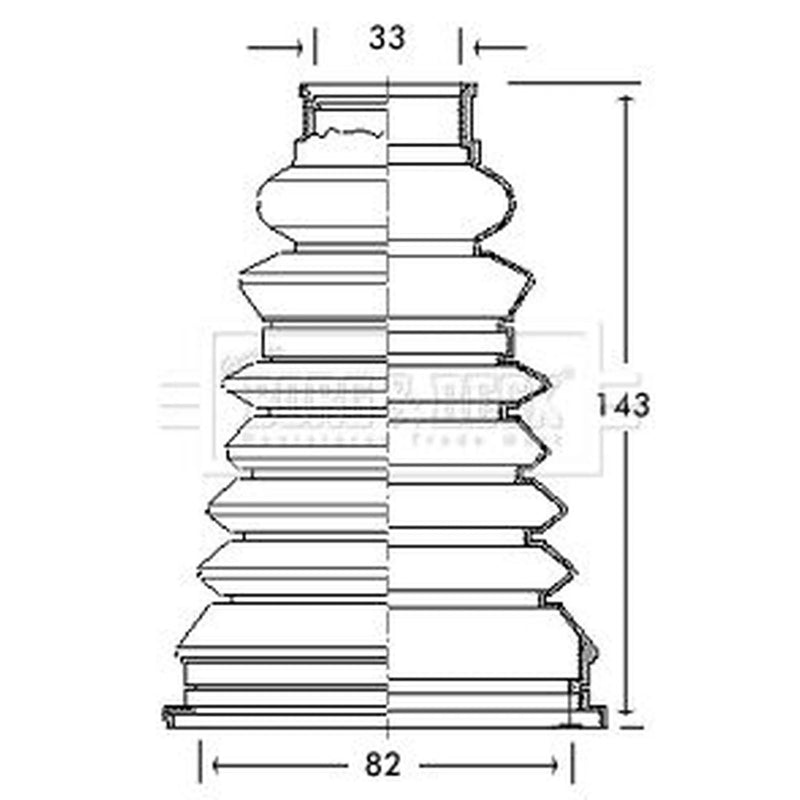 Borg & Beck Drive Shaft Bellow Kit Wheel Side Thermoplast BCB2163