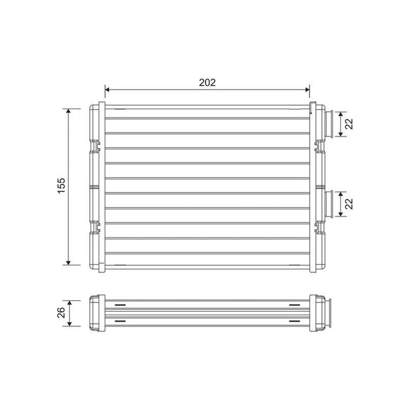 Valeo Heater Matrix Core Heat Exchanger 811592