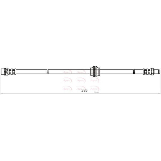 Apec Brake Hydraulic Hose Line Front fits BMW 7 2001-2008