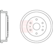 Apec Brake Drum Assembly Rear fits Toyota Hiace IV 1989-2012 2.4 2.5 2.7
