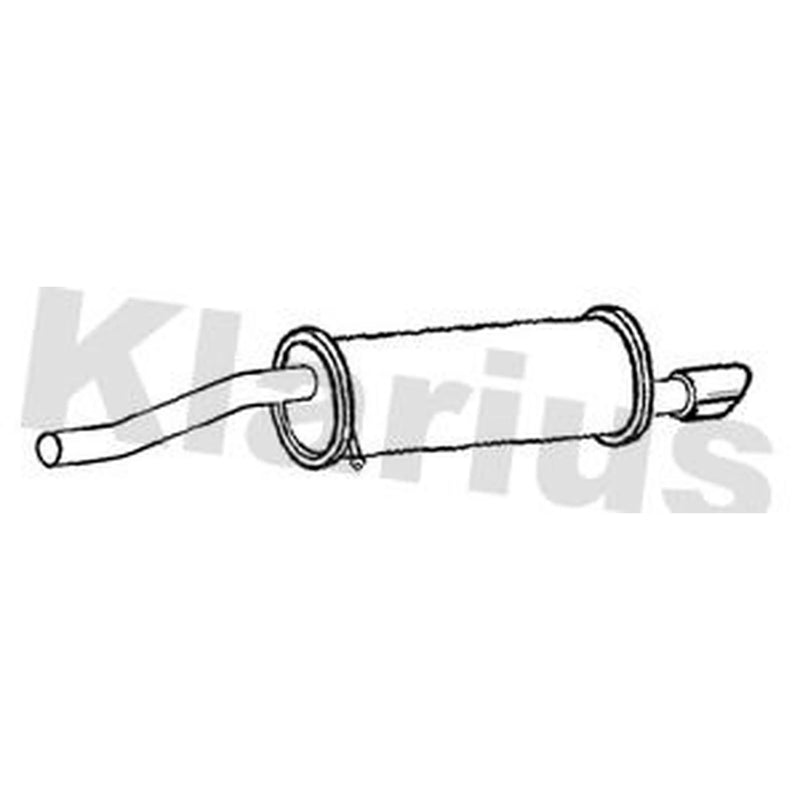 Klarius Box With Tail Pipe Rear fits Ford Puma 2019 on 1.0