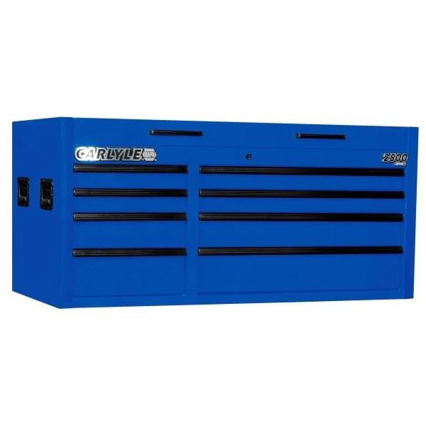 Carlyle Hand Tools Carlyle 2500 Series 54In. 8-Drawer, Top Chest Toolbox - Blue Carlyle Hand Tools - Dynamic Drive