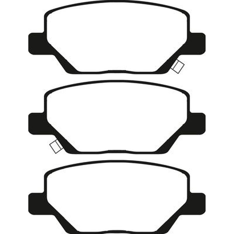 Abtex Rear Brake Pad Set fits Fiat Tipo 2015-2020 1.0 1.3 1.4 1.6
