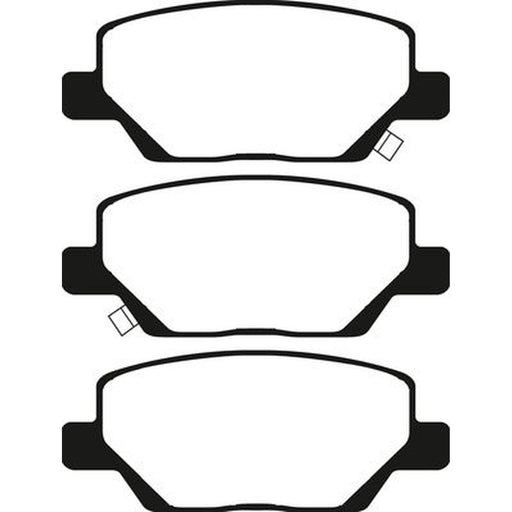 Abtex Rear Brake Pad Set fits Fiat Tipo 2015-2020 1.0 1.3 1.4 1.6