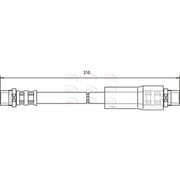 Apec Brake Hydraulic Hose Line Front fits Audi 80 B3 1986-1991 1.6 1.8 2.0
