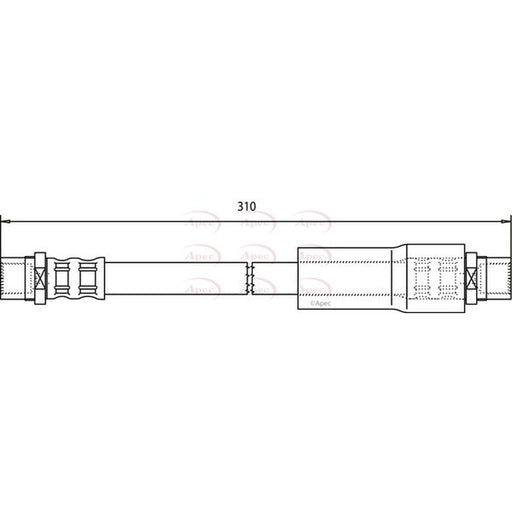 Apec Brake Hydraulic Hose Line Upper HOS3223
