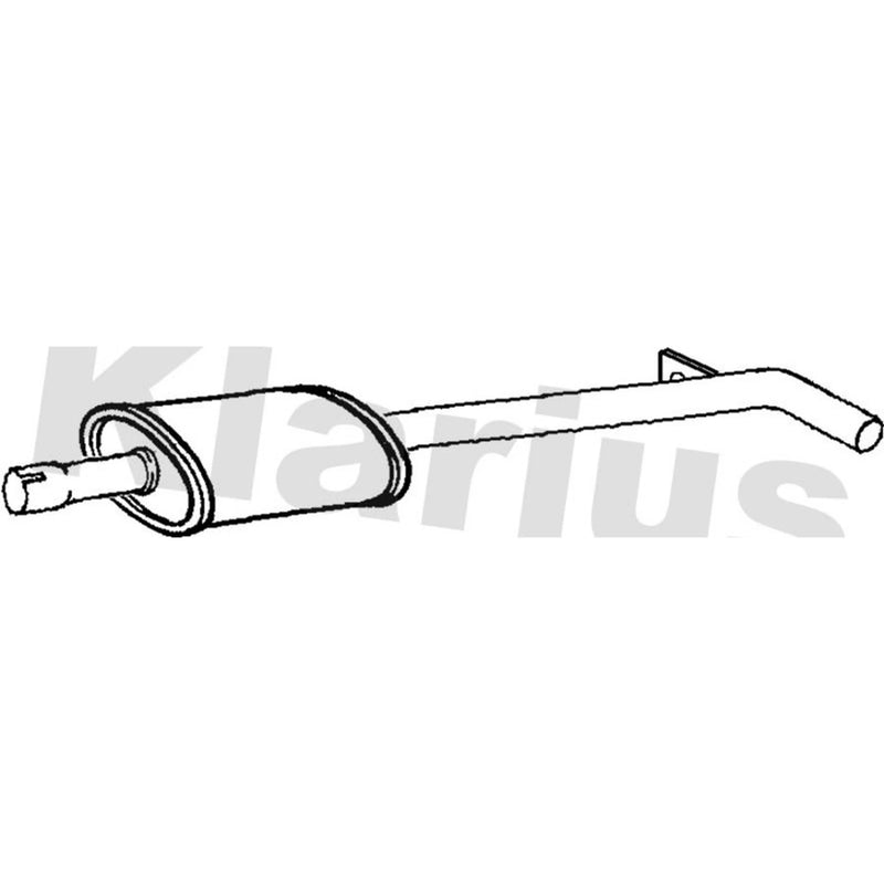 Klarius Box With Centre Pipe Centre fits Renault Clio III 2005-2014 1.2 1.4 1.6