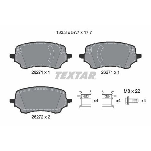 Textar Front Brake Pad Set 2627101