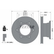 Textar 2 x Internally Vented Brake Discs 93087700