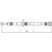 Apec Brake Hydraulic Hose Line Front Right fits Nissan Pixo 2009 on 1.0