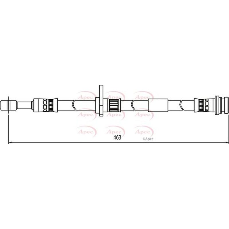 Apec Brake Hydraulic Hose Line Front Right fits Nissan Pixo 2009 on 1.0