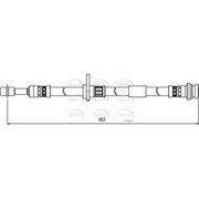 Apec Brake Hydraulic Hose Line Front Right HOS4068
