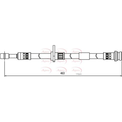 Apec Brake Hydraulic Hose Line Front Right fits Nissan Pixo 2009 on 1.0