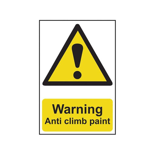 Scan Warning Anti Climb Paint - PVC Sign 200 x 300mm Scan - Dynamic Drive