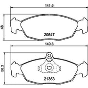 DON Front Brake Pad Set fits Daewoo Lanos 1997 on 1.3 1.5