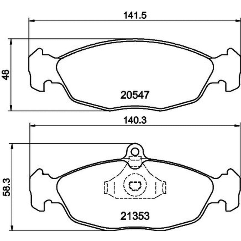 DON Front Brake Pad Set fits Daewoo Lanos 1997 on 1.3 1.5