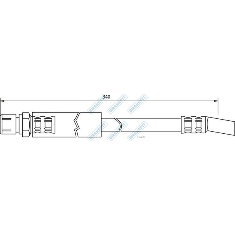 Apec Brake Hydraulic Hose Line Front fits Bedford Astra Van Estate 1984-1991