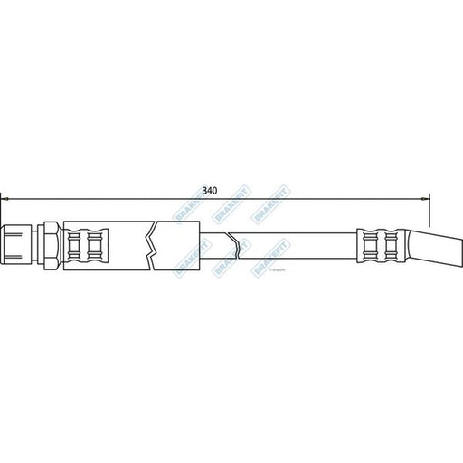 Apec Brake Hydraulic Hose Line Front fits Bedford Astra Van Estate 1984-1991