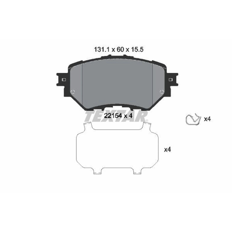 Textar Front Brake Pad Set 2215401