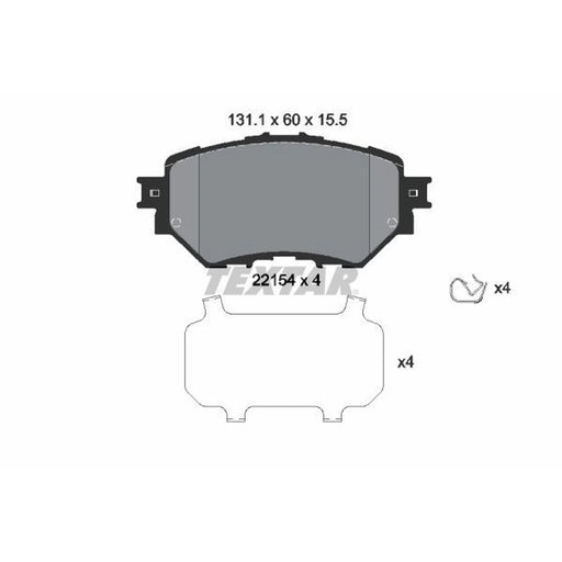 Textar Front Brake Pad Set 2215401