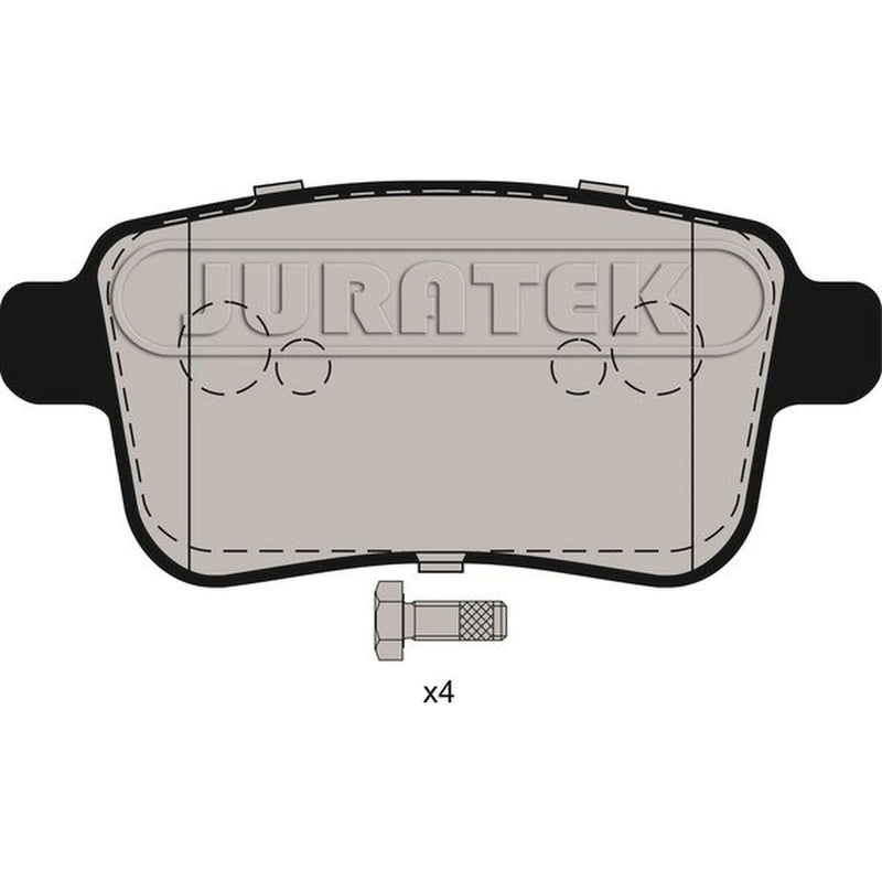Juratek Rear Brake Pad Set fits Mercedes-Benz Citan Dualiner 2012-2021