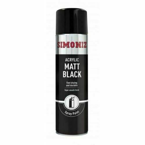 2x Simoniz Large Matt Black Acrylic Aerosol Car Auto Spray Paint 500ml SIMP17D Simoniz  - Dynamic Drive