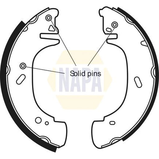 NAPA Brake Shoe Set Axle Kit NBS1023