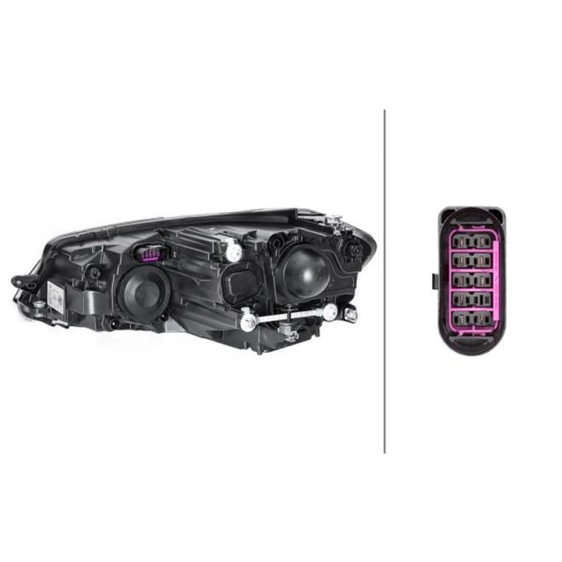 Hella Headlight Headlamp H7 Right fits VW Golf Alltrack VII 2014-2020