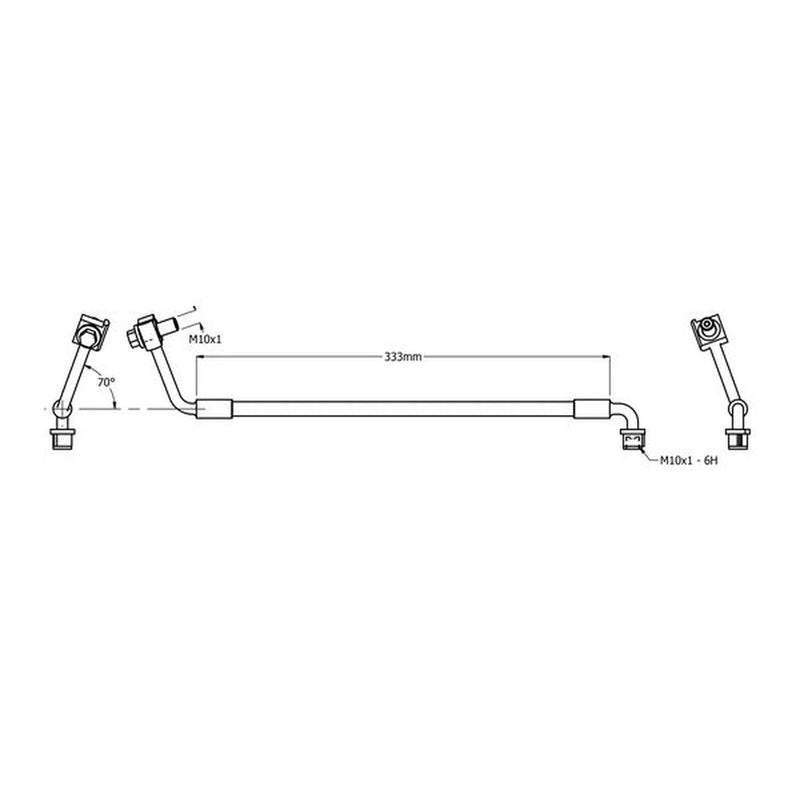 Juratek Brake Hydraulic Hose Line Rear Left fits Opel Astra K 2015-2021
