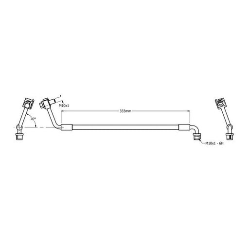 Juratek Brake Hydraulic Hose Line Rear Left fits Opel Astra K 2015-2021