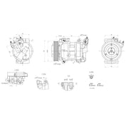 Hella Air Conditioning Compressor fits Citroën Berlingo Box Body 2009-2018 1.6