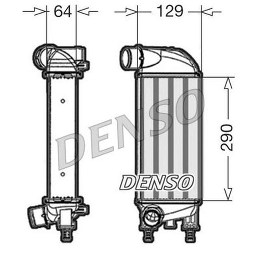 Denso Intercooler (Charge Air Cooler) fits Fiat 500 2007 on 1.3