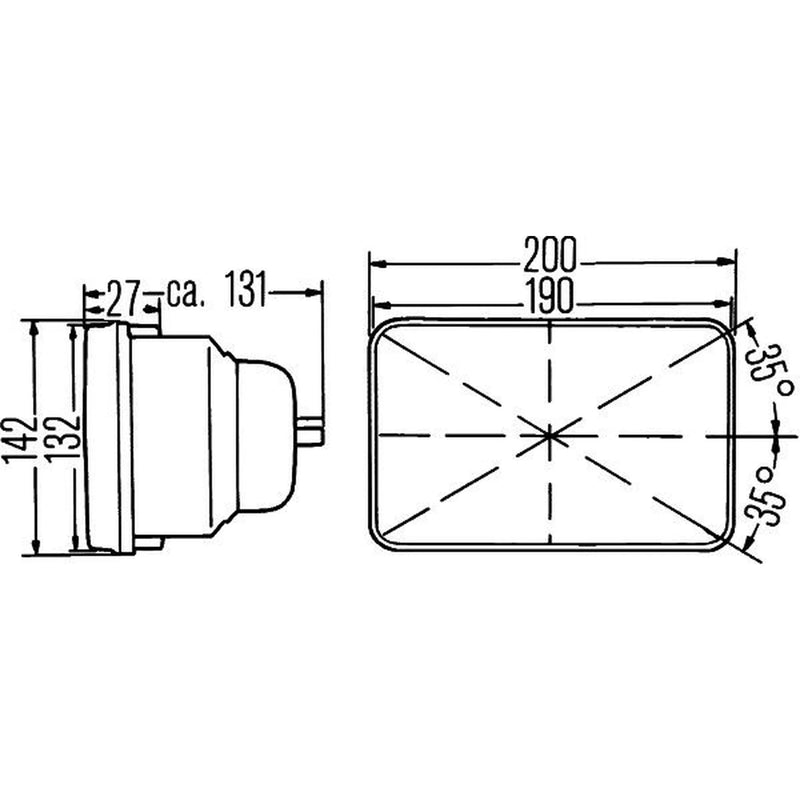 Hella Headlamp Insert Esh Fapo 1AE Right fits Daihatsu Charade 1981-1987 1.0