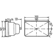 Hella Headlamp Insert Esh Fa 1AE Right fits Daihatsu Charade 1981-1987 1.0