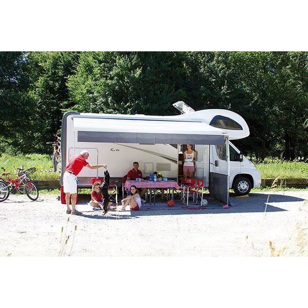 Fiamma F45 L Winch Awning Wind Out 500cm Titanium Case Royal Grey Fabric Fiamma  - Dynamic Drive