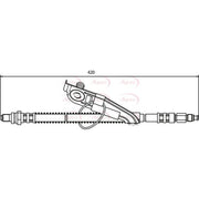 Apec Brake Hydraulic Hose Line Front Right fits Ford Mpv 1996-2003 1.3 1.4 1.8