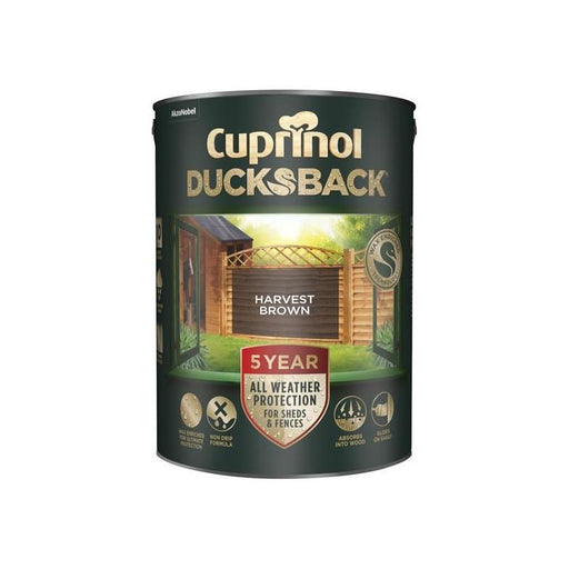 Cuprinol Ducksback 5 Year Waterproof for Sheds & Fences Harvest Brown 5 litre Cuprinol - Dynamic Drive