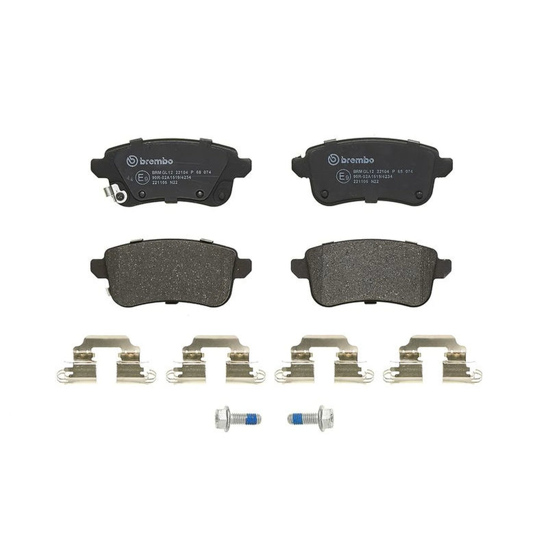 Brembo 4 x Rear Brake Pad Set fits Renault Captur II 2020 on